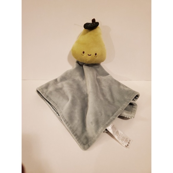 Rene Rofe Baby‎ Plush PEAR SECURITY BLANKET Green White Stripe Lovey Toy - Picture 4 of 6